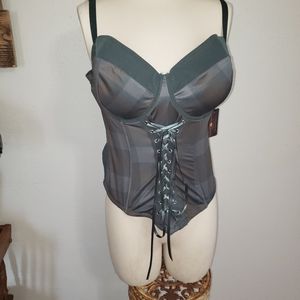 NWT Torrid Tartan Plaid Grey Plus Size Bustier 2X